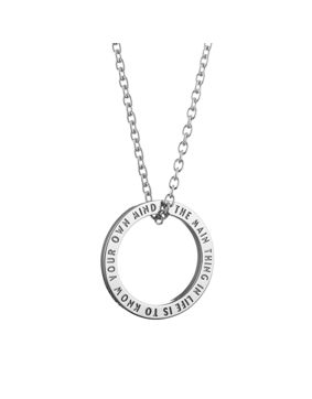 Lumoava x Moomin Snufkin Quote silver necklace MO561800000