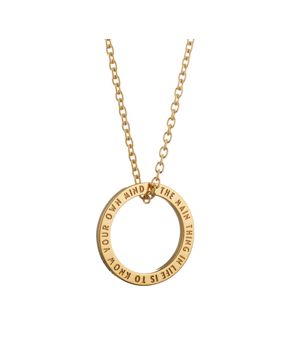Lumoava x Moomin Snufkin Quote yellow gold-plated silver necklace MO661800000