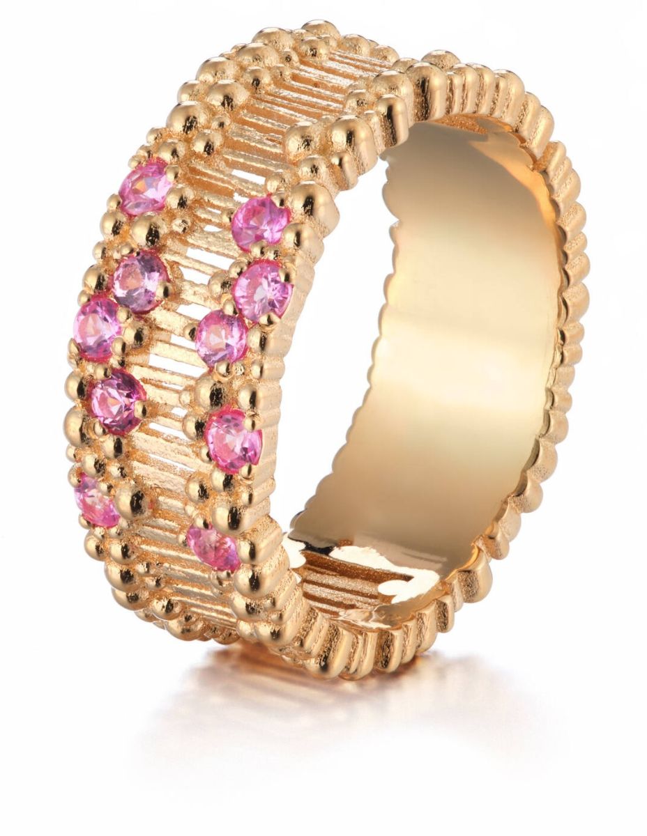 Lumoava Tiara yellow gold sapphire ring L72241450000