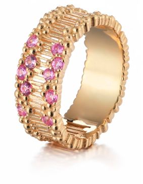 Lumoava Tiara yellow gold sapphire ring L72241450000