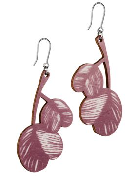 Lumoava sprout veneer earrings burgundy LV5225000053