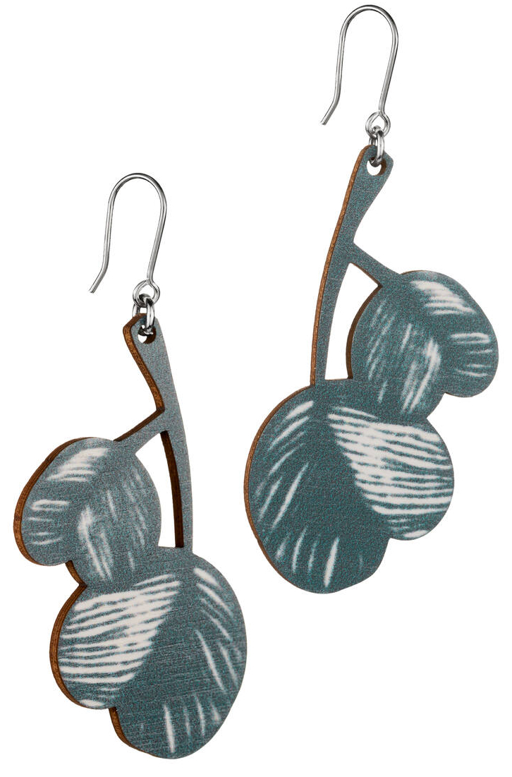 Lumoava sprout veneer earrings sininen LV5225000052