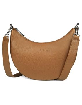 Aarni Luna moose leather purse cognac-silver
