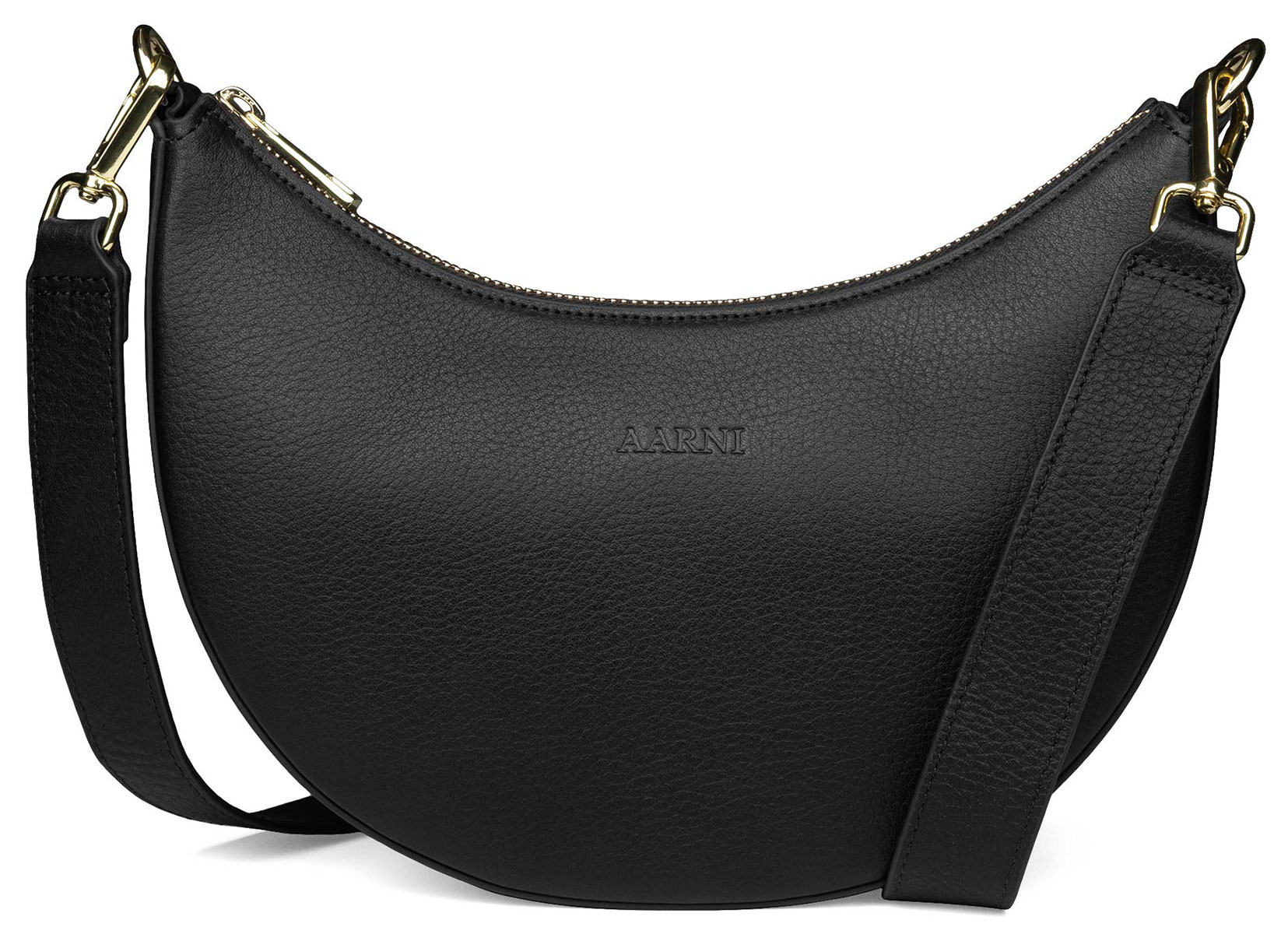 Aarni Luna moose leather purse black-gold