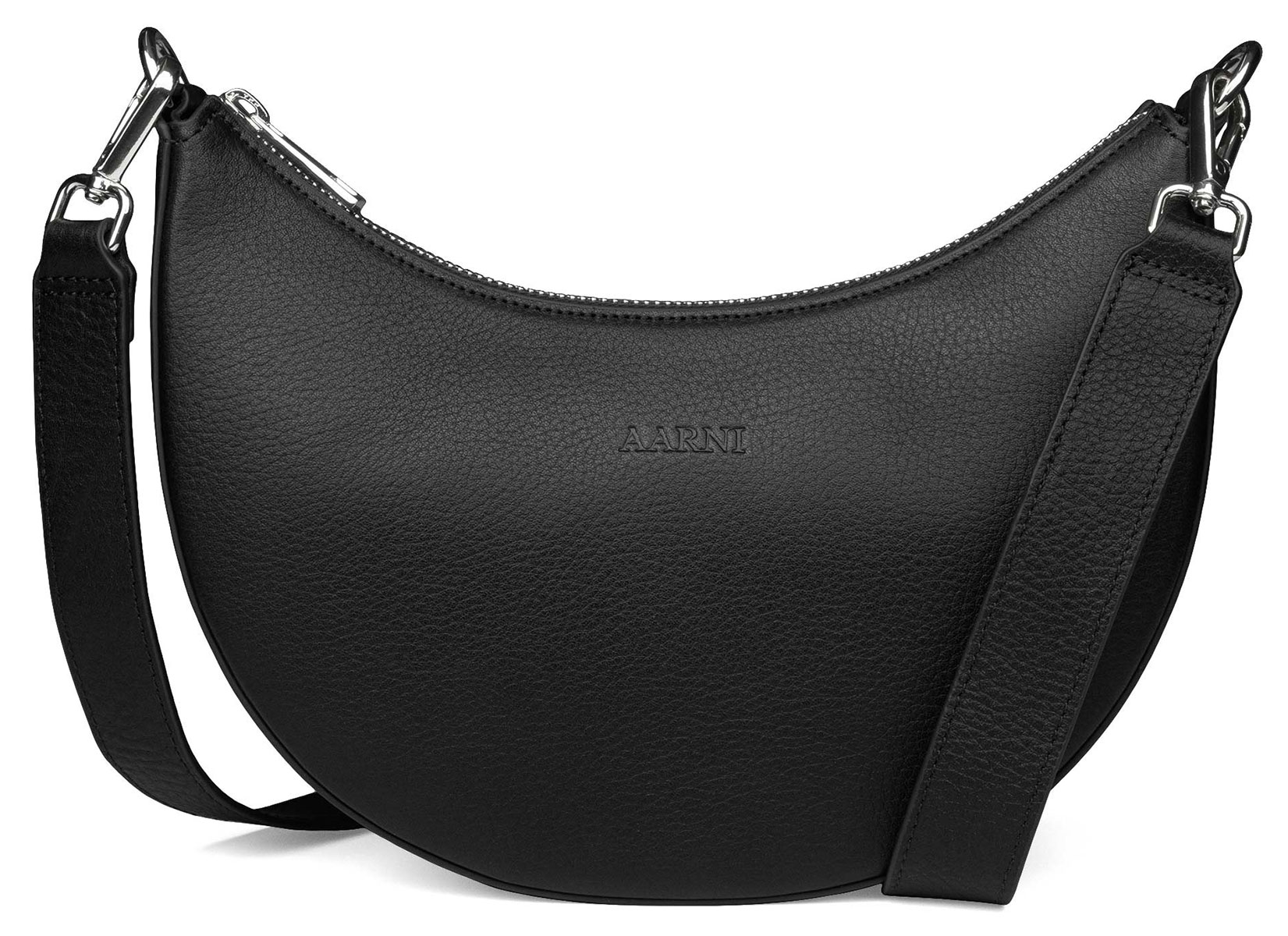 Aarni Luna moose leather purse black-silver