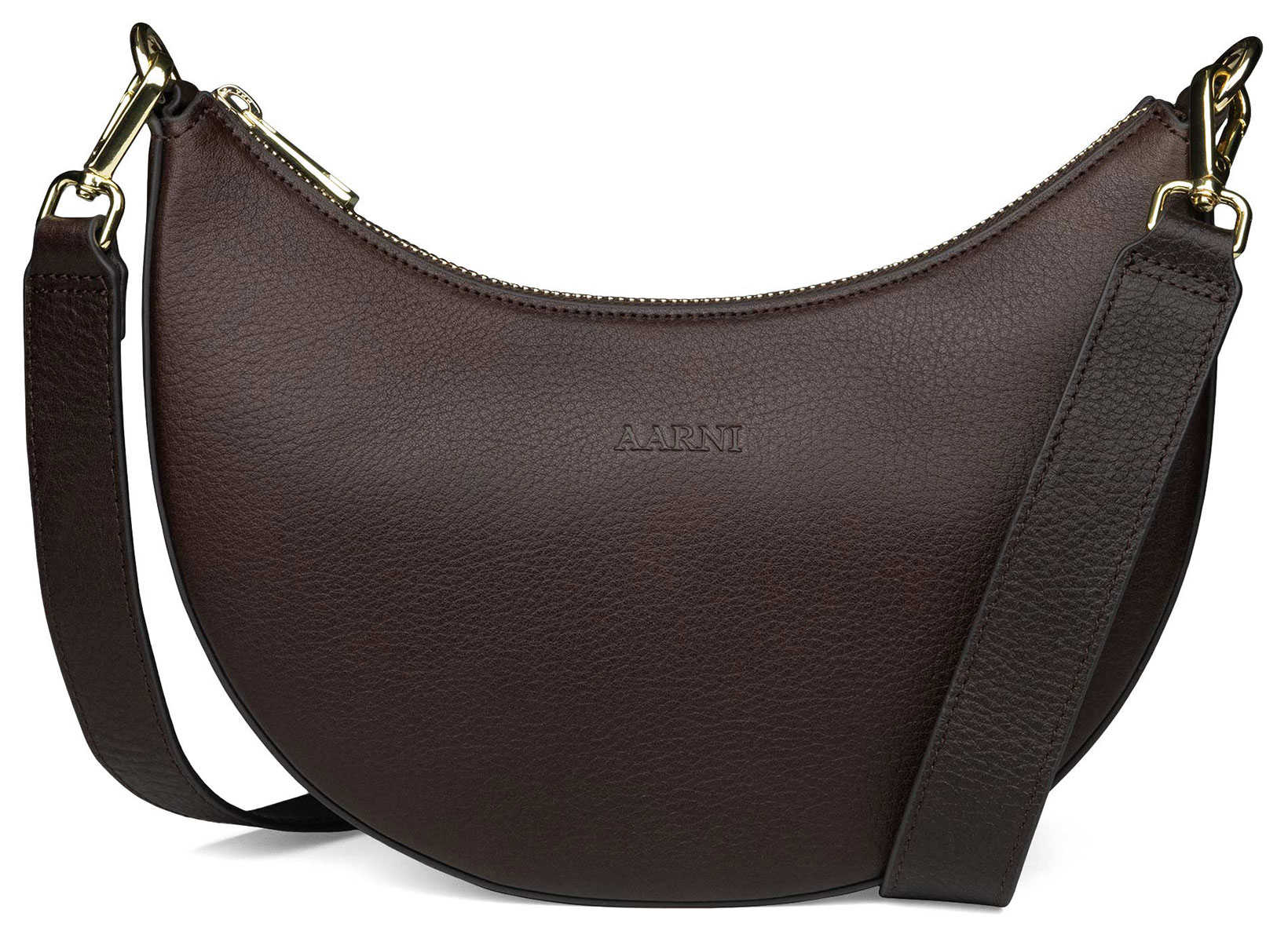 Aarni Luna moose leather purse brown-gold