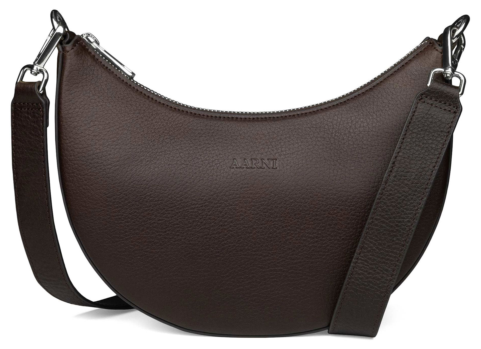 Aarni Luna moose leather purse brown-silver