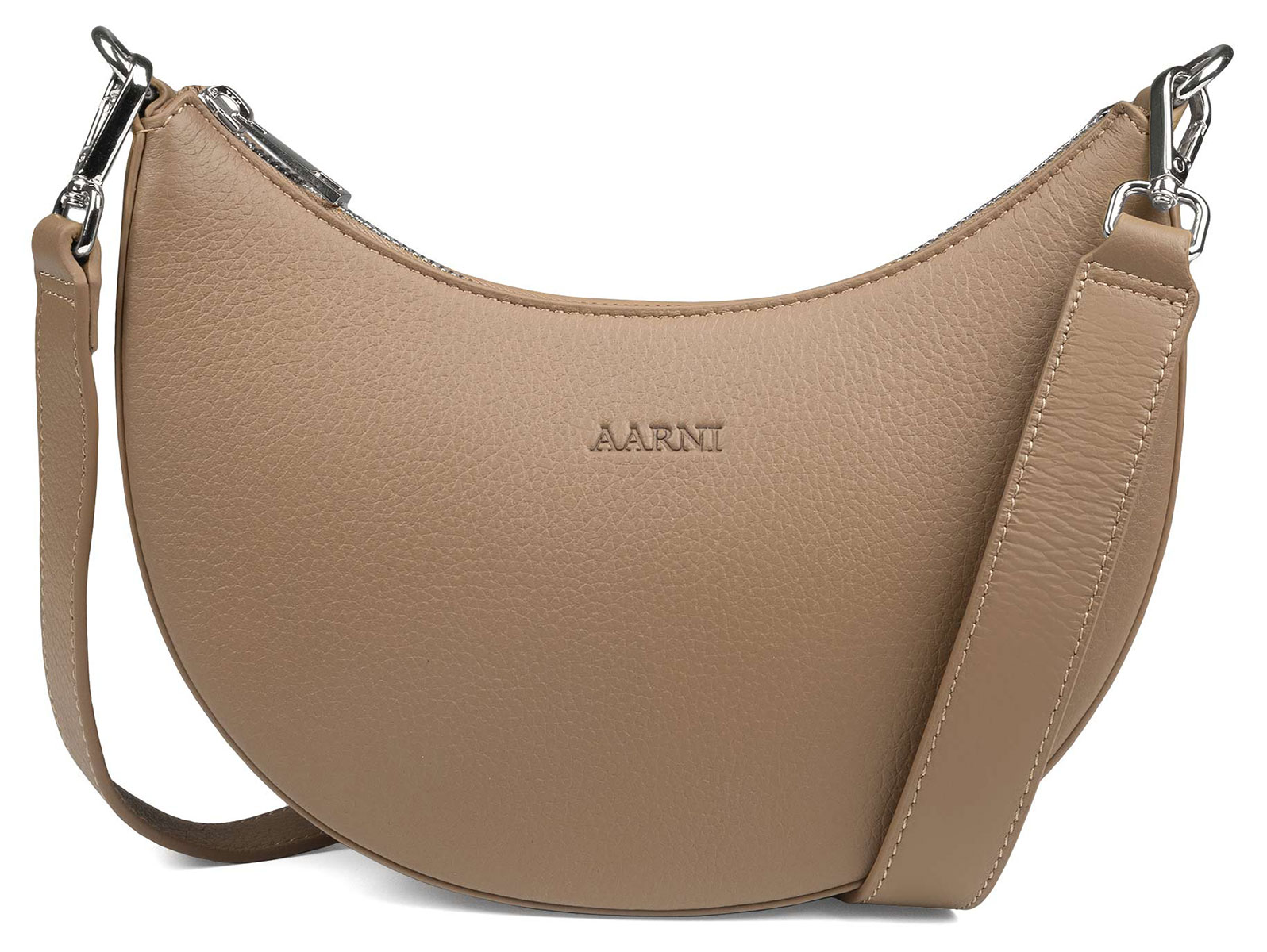 Aarni Luna moose leather purse sand-silver