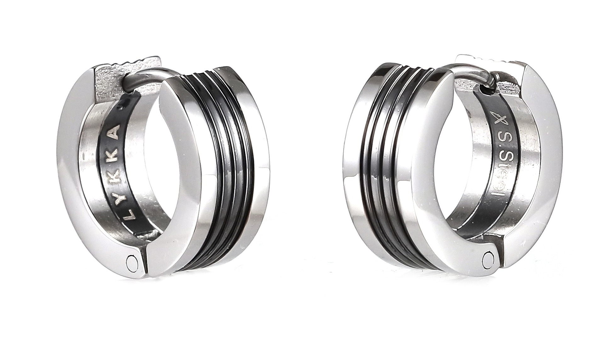 Lykka Strong two-tone 13,3 mm steel earrings 