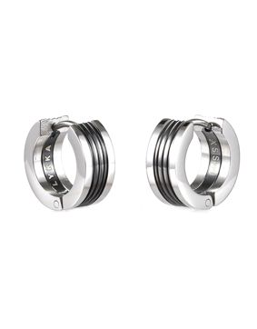 Lykken Strong two-tone 13,3 mm steel earrings