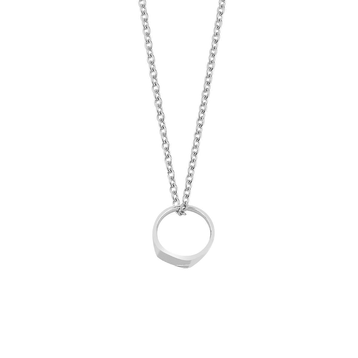 Lykka christening necklace ID ring silver 