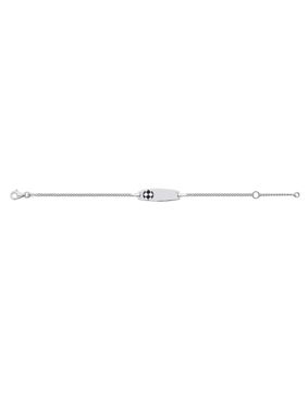 Lykken childrens football ID bracelet silver
