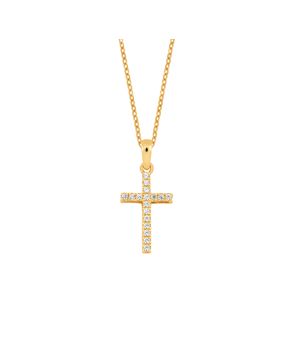 Lykka Crosses pendant silver gold plated