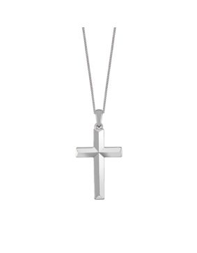 Lykka Crosses silver necklace plain