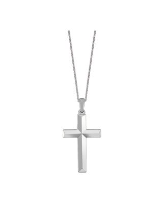 Lykka Crosses silver necklace plain