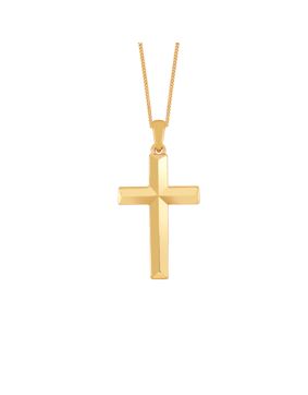 Lykken Crosses plain cross goldplated silver