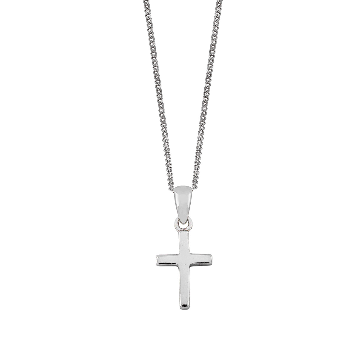 Lykka Crosses plain cross silver necklace