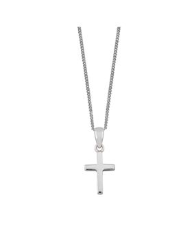 Lykka Crosses plain cross silver necklace