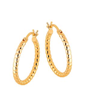 Lykken Casuals hoop earrings goldplated silver 25mm