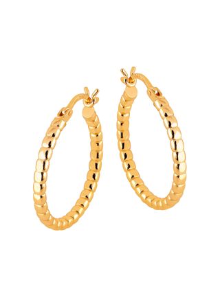 Lykka Casuals hoop earrings goldplated silver 25mm