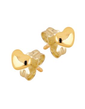Lykken Hearts 5mm goldplated silver earrings