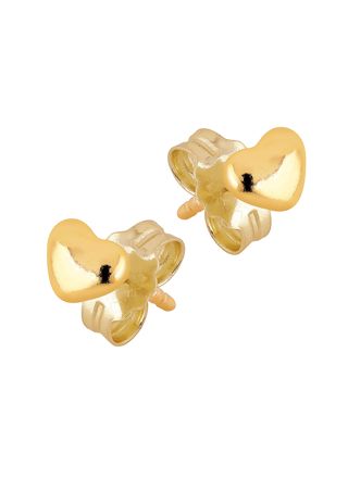 Lykka Hearts 5mm goldplated silver earrings