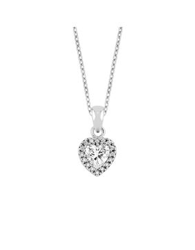 Lykken Hearts halo necklace silver
