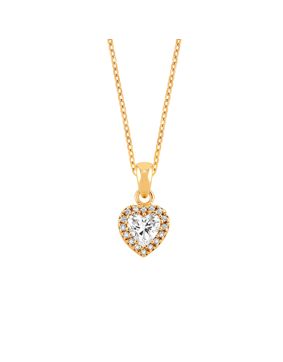 Lykken Hearts halo necklace goldplated silver