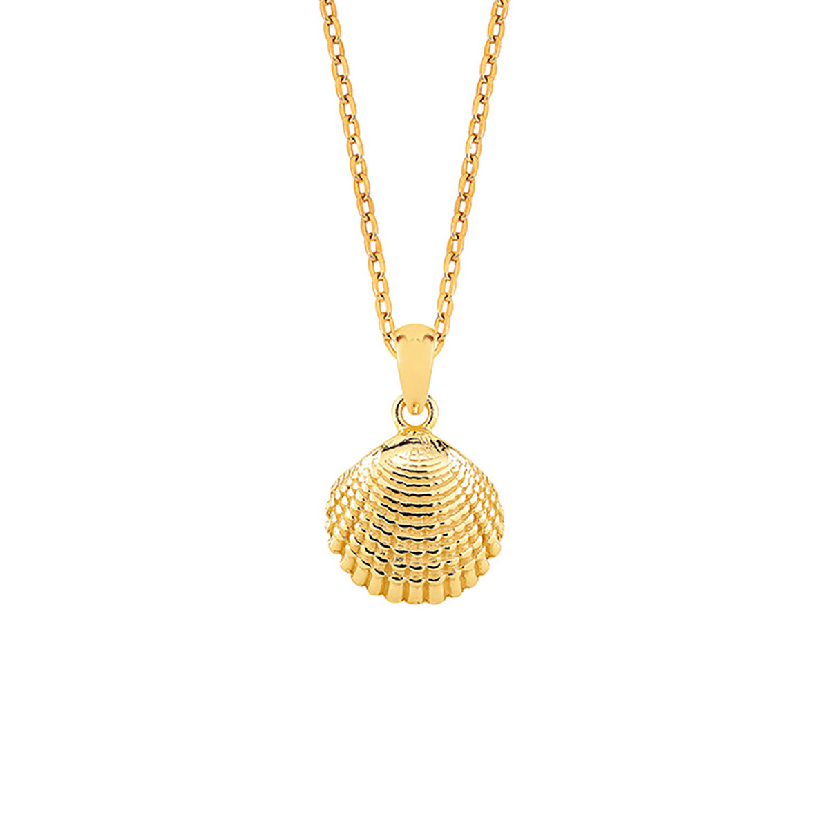 Lykka Symbols seashell goldplated silver necklace 42+3cm