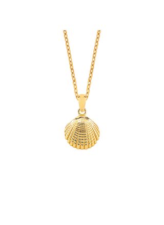 Lykken Symbols seashell goldplated silver necklace 42+3cm