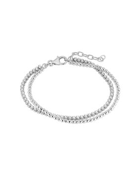Lykka Casuals double tennis bracelet silver