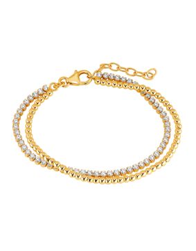 Lykken Casuals double tennis bracelet goldplated silver