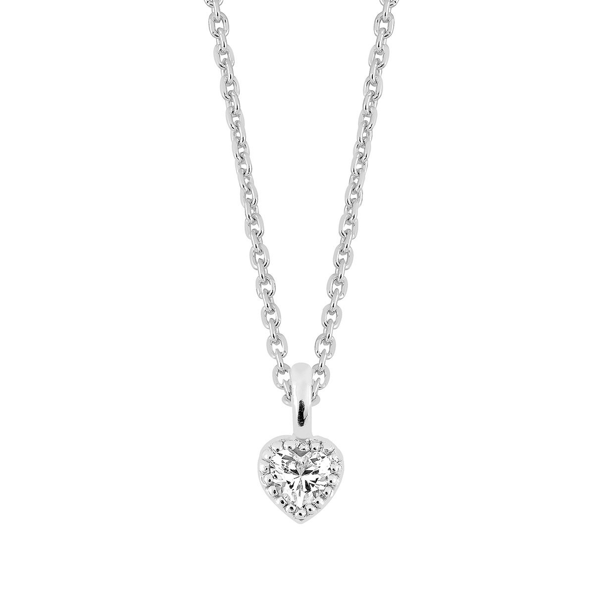 Lykka Hearts Heart Necklace silver 4mm LYS25059