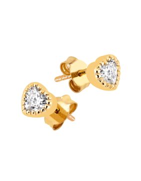 Lykken Hearts Heart Earrings gold-plated silver 4mm LYS25060