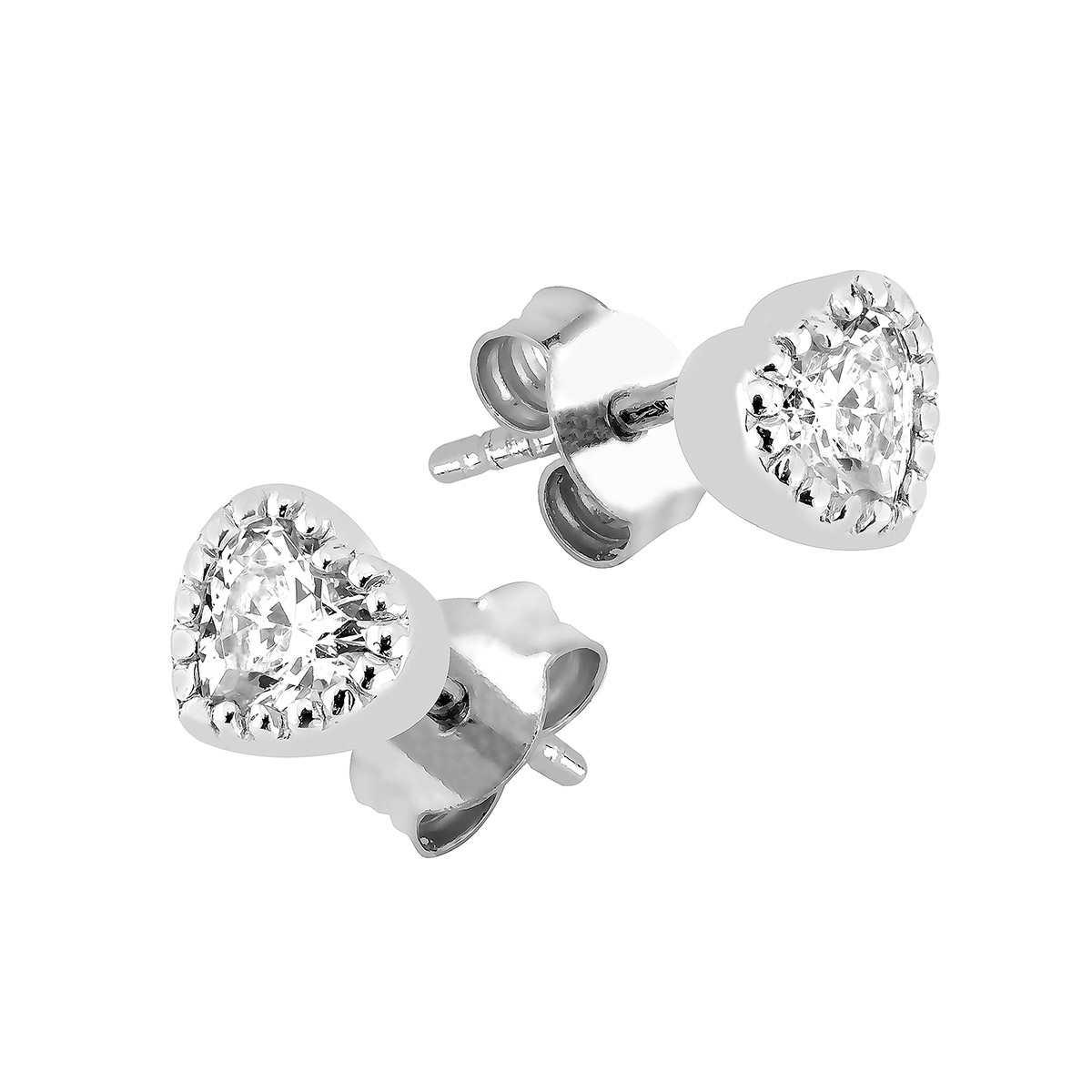 Lykka Hearts Heart Earrings silver 4mm LYS25061