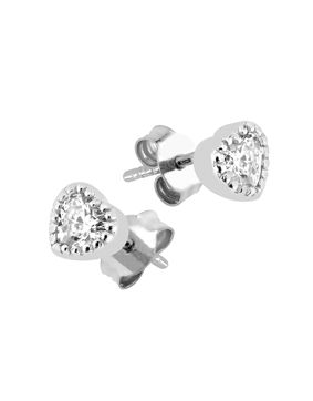 Lykken Hearts Heart Earrings silver 4mm LYS25061