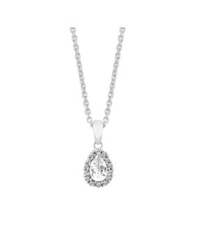 Lykken Casuals silver necklace clear halo LYS25068