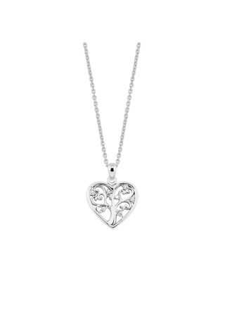 Lykken Symbols Heart Necklace silver tree of life LYS25077