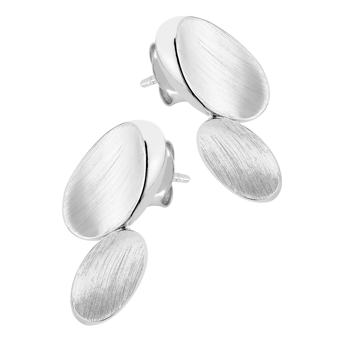 Lykka Casuals silver earrings oval LYS25080
