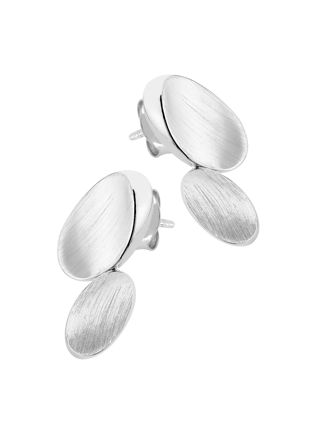 Lykka Casuals silver earrings oval LYS25080