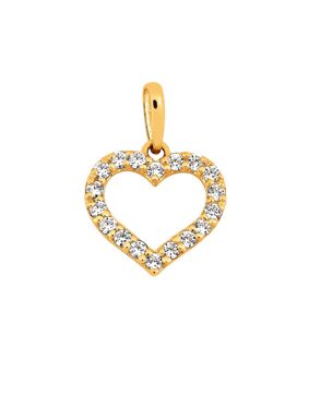 Lykken Hearts gold heart pendant cz