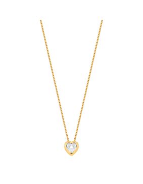 Lykken Hearts heart necklace gold plated silver 42+3cm