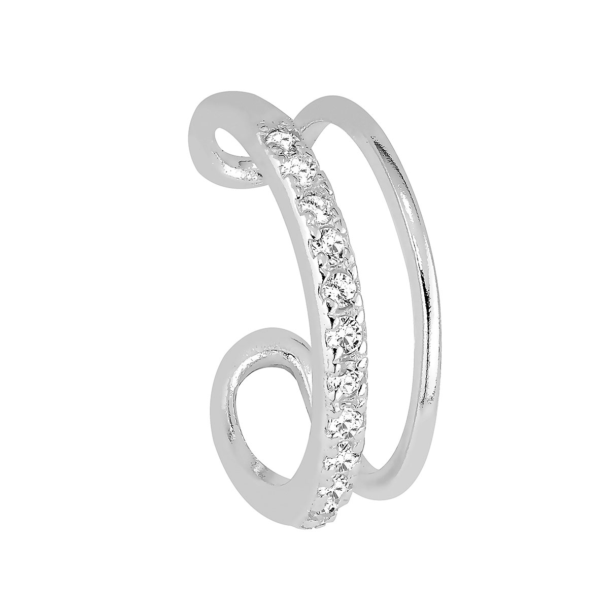 Lykka Casuals double arch ear cuff silver earring