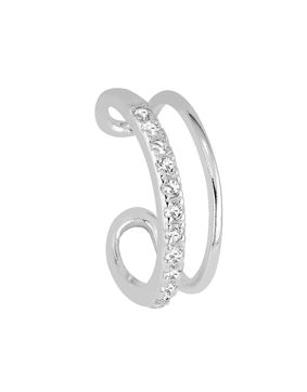 Lykken Casuals double arch ear cuff silver earring