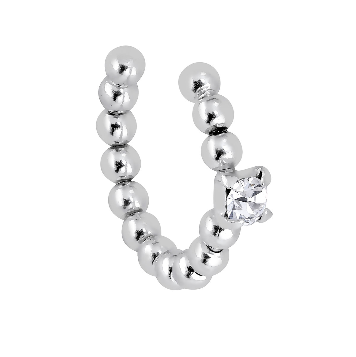 Lykka Casuals ear cuff silver earring balls