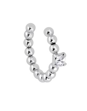 Lykken Casuals ear cuff silver earring balls