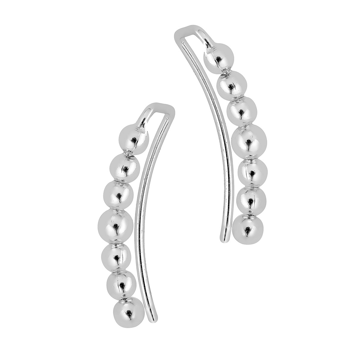 Lykka Casuals climber silver earrings arch