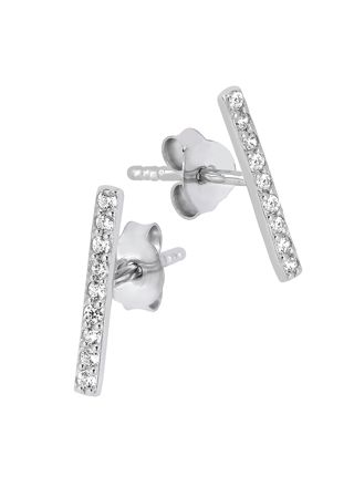 Lykka Casuals silver earrings with zirconium stones