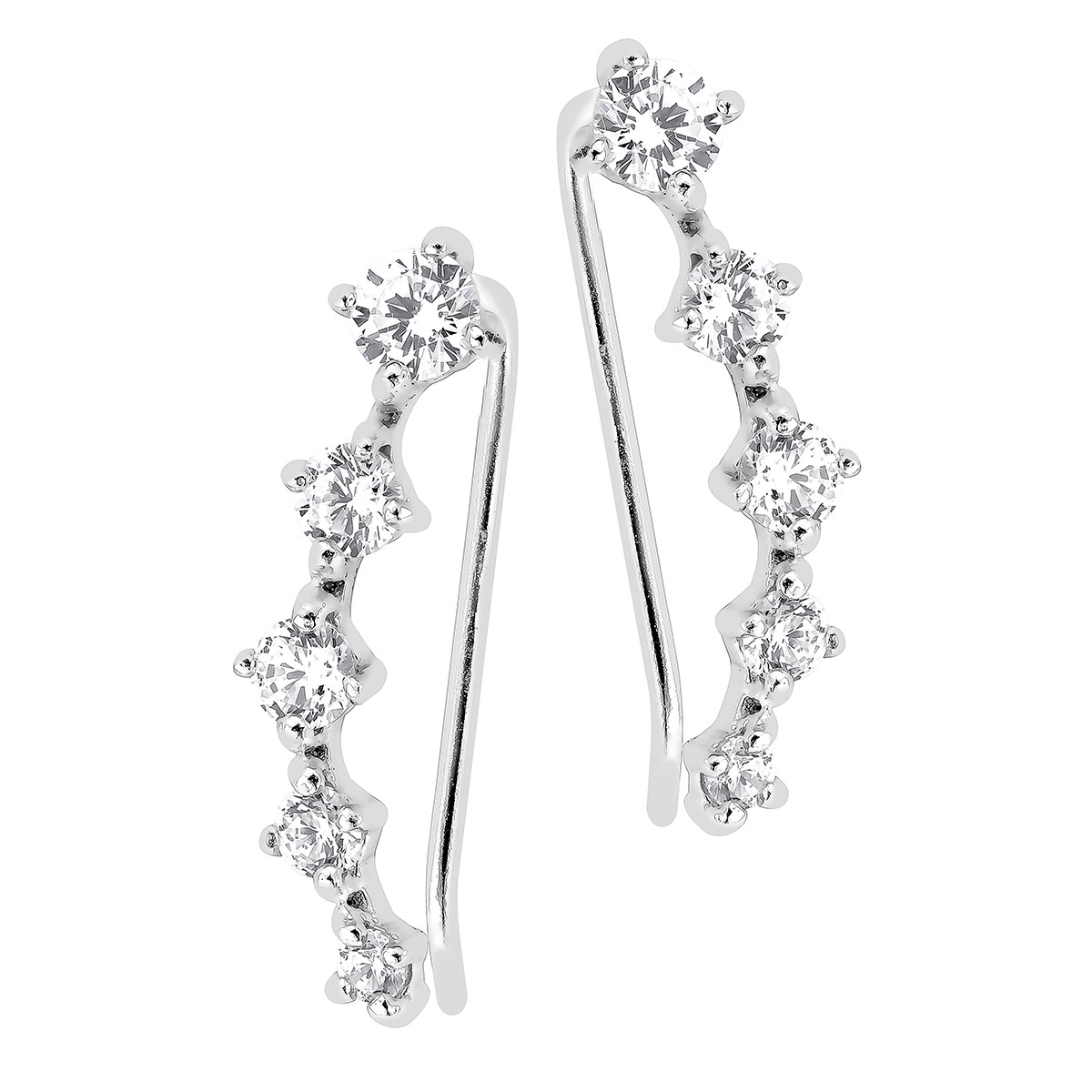 Lykka Casuals silver earrings zirconia