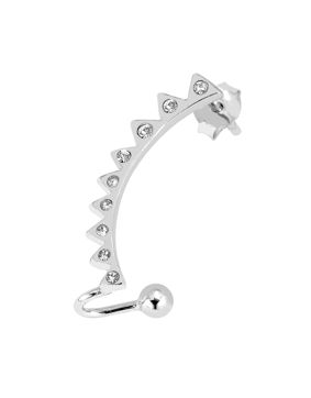 Lykken Casuals silver earrings zirconia rhodium-plated